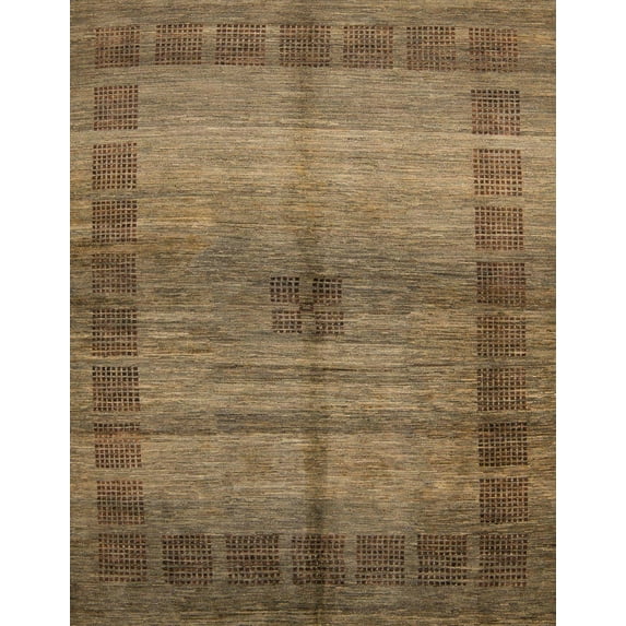 Ahgly Company Indoor Rectangle Abstract Saddle Brown Abstract Area Rugs, 4' x 6'