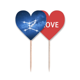 thumbnail image 1 of Honesta, fiel, hermosa, afortunada. Palillos de dientes bandera etiqueta de amor selección de pastelitos, 1 of 4