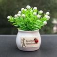 thumbnail image 2 of Riwesomey Adornos de coche Resina Flores artificiales Car-styling Auto Interior Decoraciones Plantas en maceta Decoración de tablero Automoción decorativa y accesorios blanco, 2 of 3