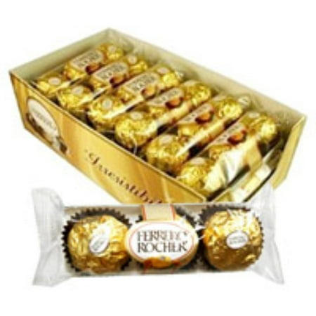 2 Pack - Ferrero Rocher Roasted Hazelnut Creamy Chocolates 3 ea [Case of