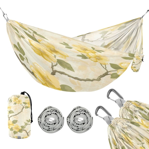 Hammock Camping Hammock Nylon Portable Hammock Travel Camping Hammock Twig Yellow Flower