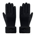 thumbnail image 1 of Fiudx Guantes de Invierno para Mujer, Resistentes Al Viento y a La Calidez de Las Muñecas, de Poliéster Suave, Ideales para Conducir y Esquiar, Cómodos y Duraderos, 1 Par, Longitud Total de 23 Cm., 1 of 2