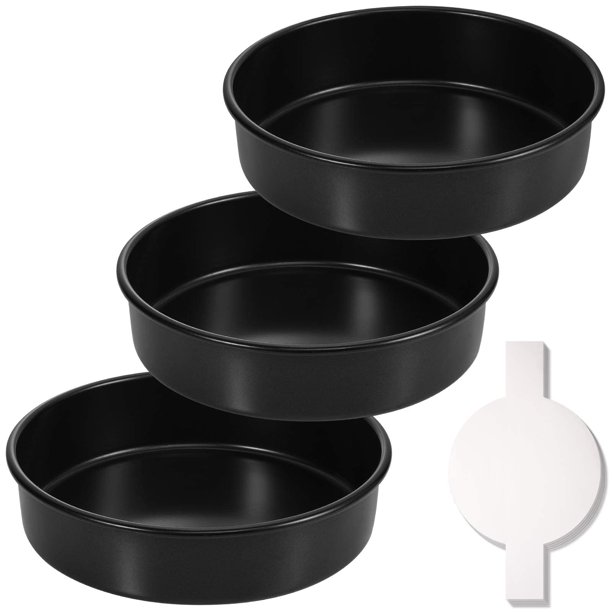 Juego de moldes para tartas HIWARE redondos de 8 pulgadas (20 cm) de acero al carbono antiadherente
