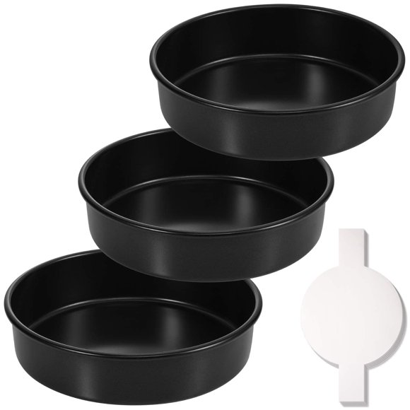 Juego de moldes para tartas HIWARE redondos de 8 pulgadas (20 cm) de acero al carbono antiadherente