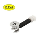 Unique Bargains 10 Sets Furniture Connector 15mm Cam Fittings + Pre-inserted Nuts + Dowels