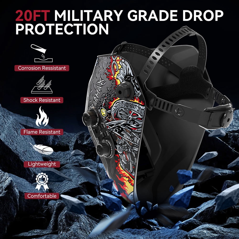 ARCCAPTAIN Large View Auto-Darkening true color Welding Helmet
