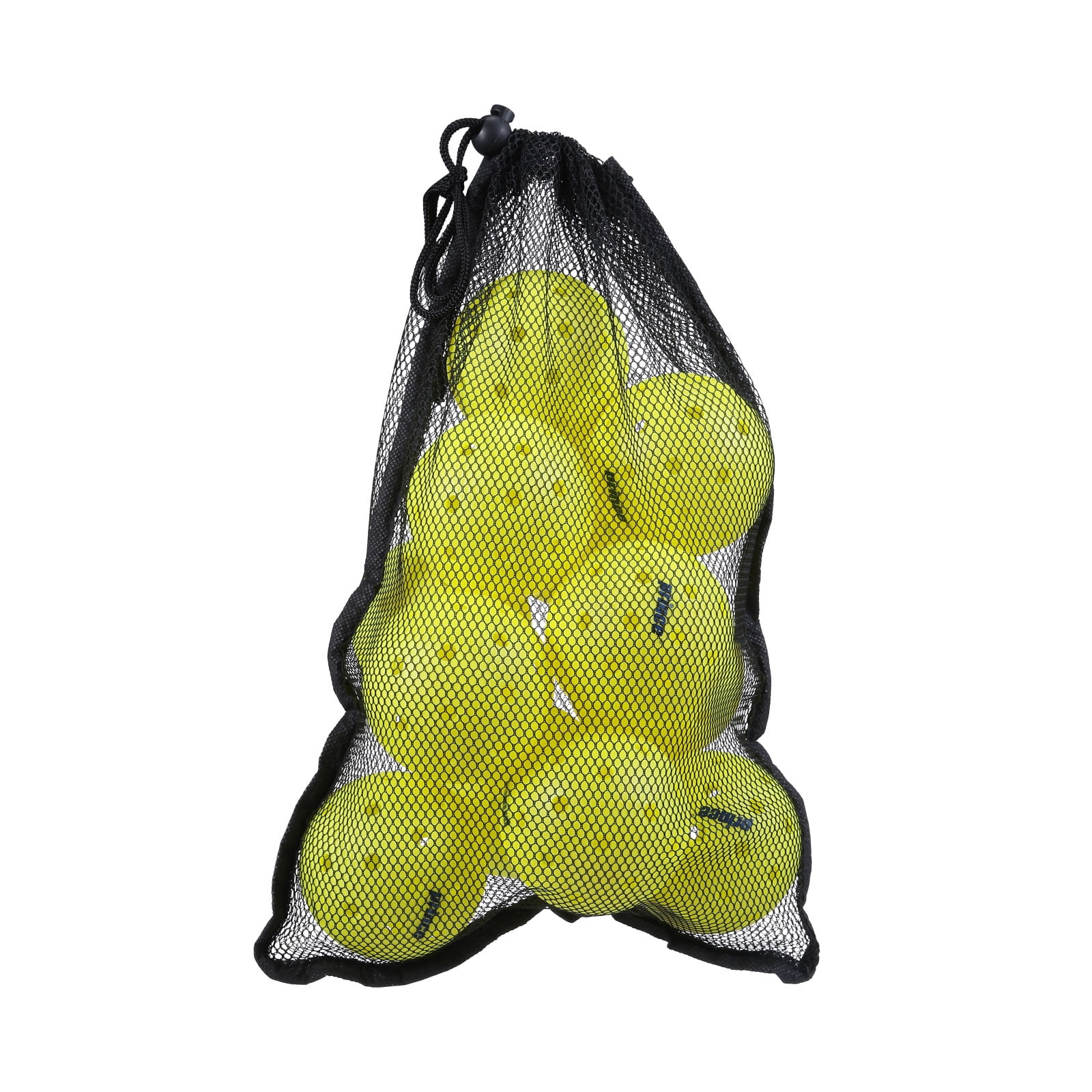 Prince Outdoor Pickleball Balls – 12 Pack with Mesh Bag, USA Pickleball Approved, 40-Hole Precision Design, High-Visibility Neon Yellow