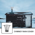 thumbnail image 4 of Tapa de chimenea de acero inoxidable Tubo de chimenea Cubierta protectora de lluvia Tapa protectora Cubierta de techo final, 4 of 6