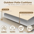 thumbnail image 6 of UNIKOME Outdoor Chair Cushions 19 x 19 x 3 Inch Waterproof Outdoor Seat Cushions for Patio High Density Sponge Filling Patio Chair Cushions Pack of 4 Garden Sofa Couch Chair Pads,Beige, 6 of 7