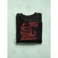 thumbnail image 3 of Don't Stop Believin' Christmas Santa Women's Sweatshirt, 3 of 4