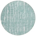 thumbnail image 2 of Addison Rugs Chantille Indoor/Outdoor Transitional Lines Teal Washable Round Rug, 8' x 8', 2 of 6