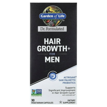 Garden of Life Hair Growth  for Men, 30 Vegetarian Capsules