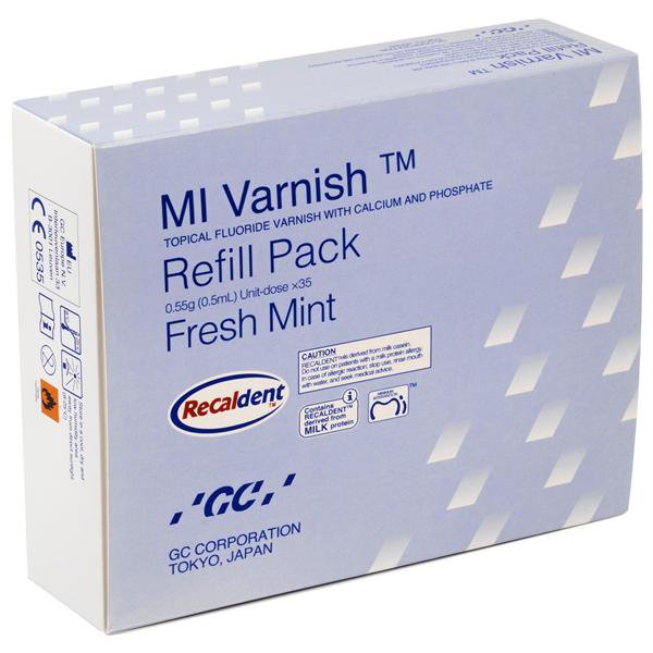 GC 900748 MI Topical Fluoride Varnish Fresh Mint Unit Doses 35/Pk 0.5