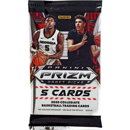 2020-21 Prizm Draft Picks Collegiate Basketball 2020-21 Prizm Draft Picks Basketball Trading Card MEGA BOX Pack (5 Cards)