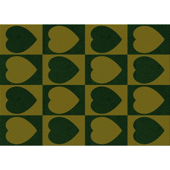 Ahgly Company Machine Washable Indoor Rectangle Transitional Olive Green Area Rugs, 8' x 12'