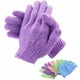 thumbnail image 4 of 2 unids/par baño para pelar guante exfoliante con guantes de ducha guantes de resistencia masaje corporal esponja lavado piel hidratante, 4 of 5