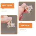 thumbnail image 2 of 2 Pcs Flower Hair Clip Clips Glitter Barrettes Mini Claw Women's Girl Pink, 2 of 6