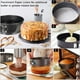thumbnail image 3 of Juego de moldes para pasteles redondos, 3 moldes para pasteles desmontables ajustables con forma de resorte con molde antiadherente para tarta de queso con base suelta de 4"/7"/9" JFHHH pequeña, 3 of 5