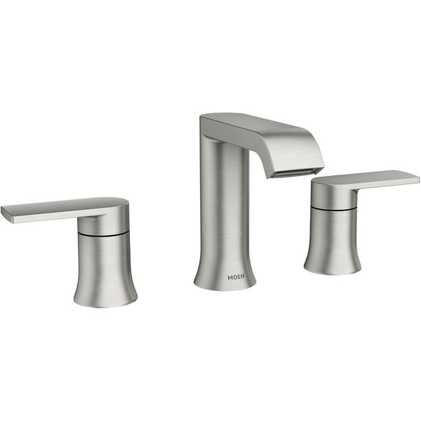 Moen 84763 Genta 1.2 GPM Widespread Bathroom Faucet Nickel Walmart