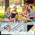 thumbnail image 4 of Picnic Blanket Extra Large(79" x 82"), 3-Layer Thickening Camping Blanket, Machine Washable Outdoor Blanket, Wear-Resistant, Soft and Comfortable, Sandproof Beach Mat for Beach, Park, Lawn(Boho Brown), 4 of 6