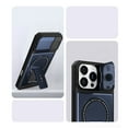 thumbnail image 3 of For iPhone 14 Pro Magnetic Phone Case,With Invisible Kickstand,Compatible with Mag-safe,With Flip Camera Cover,Heavy Duty Shockproof Protection Rugged Anti-fall Durable Phone Case,Black, 3 of 10