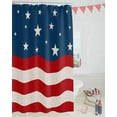 thumbnail image 2 of Memorial Day Stars Shower Curtain, Patriotic Fourth of July Shower Curtain Set with Hooks, Spring Summer Waterproof Fabric Shower Curtains for Bathroom Decor, 72x72 Inch Bath Curtain, 2 of 5