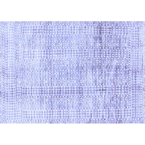 Ahgly Company Machine Washable Indoor Rectangle Abstract Blue Modern Area Rugs, 5' x 8'