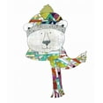 thumbnail image 2 of Ogren, Sarah 26x30 White Modern Wood Framed Museum Art Print Titled - Bear in a Hat and Scarf, 2 of 4