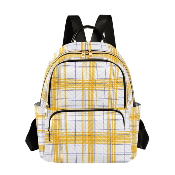 ALAZA Checkered Plaid Print Womens Travel Laptop Backpack Large Daypack Ladies Shoulder Bags S