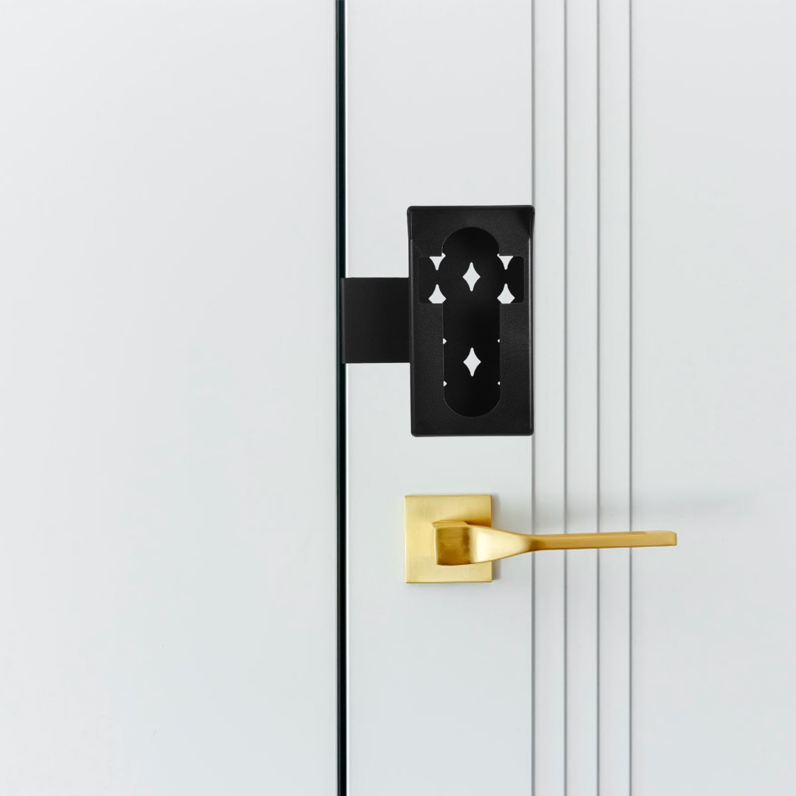 NICEXMAS Anti Theft Doorbell Mount No Drill Installation Black 1 Set 5.9x3.3x2.5in
