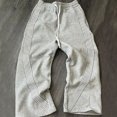 thumbnail image 5 of Sewkxo Men's Y2k Graphic Baggy Sweatpants Drawstring Waist Striped Open Bottom Sweatpants Baggy Track Pants Men,Gray M, 5 of 5