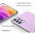 thumbnail image 4 of for Samsung Galaxy A53 Case Clear Glitter Aesthetic Pink Samsung A53 Phone Case Silicone Transparent Shockproof Soft Cover Thin (Samsung A53 5g, Purple), 4 of 14