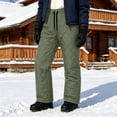 thumbnail image 3 of AHTJRT Womens Snow Pants Packable Winter Waterproof Windproof Outdoor Ultralight Warm Down Ski Pants Trousers Elastic Waist Going Out Play Trousers, 3 of 9