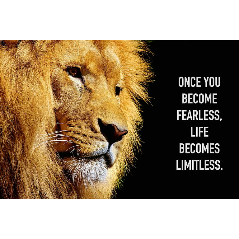 EzPosterPrints - Most Popular Lion Theme Quote Posters - Power