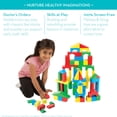thumbnail image 2 of Set de construcción Melissa & Doug, 100 bloques, 4 colores y 9 formas, 2 of 4