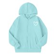 thumbnail image 3 of Kiijoy Girls Zip Up Fleece Hoodie Casual Active Long Sleeve Sweatshirt, Sizes 5-14, 3 of 8