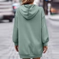 thumbnail image 4 of Azrian Sweaters Dress for Womens Clearance,Mid-Leng Casual Dress Pullover Hoodies Winter 2023 on Sale,Hoodies Pocket Solid Color Spring Long-sleeved Casual Dress for Winter 2023 on Sale, 4 of 6