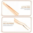 thumbnail image 2 of Pretyzoom Stainless Steel Golden Eyelash Tweezers with Dovetail Design for Easy False Lash Adjustment, 2 of 7