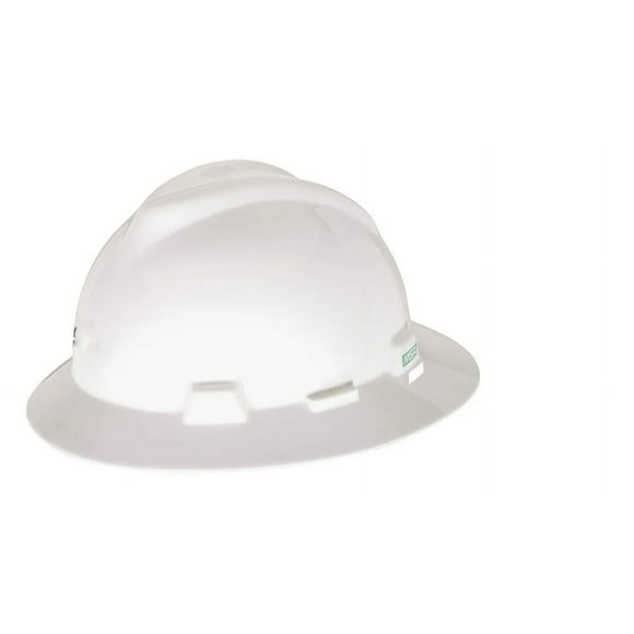 CASCO MARCA MSA COLOR BLANCO CON ALA ANCHA (SUSPENSIÓN FASTRAC)