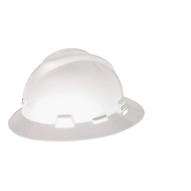 CASCO MARCA MSA COLOR BLANCO CON ALA ANCHA (SUSPENSIÓN FASTRAC)