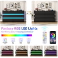thumbnail image 3 of Blotout 6 Drawer Dresser with 60000-color LED Lights & Power Outlet, 59'' Long Modern Chest of Drawers for Closet, Handle Free Minimalist Dresser for Bedroom, Living Room, Entryway, Hallway, 3 of 7