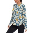 thumbnail image 2 of FORMRS Womens Long Sleeve Shirts UPF 50+ Sun Protection Quick Dry Fishing Hiking Tops, Size S-2XL, Whimsy Daisy Pattern, 2 of 8