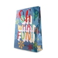thumbnail image 3 of Fifth Ave Kraft Christmas Hologram Gift Bags with Ribbon Handles, Assorted Sizes, 10 Pack, 3 of 11
