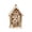 A, variant on Light-Up Resin Gingerbread Village House Christmas Decoration, Brown & White Clay Dough Style Tabletop Ornament, Illuminated Holiday Home Decor