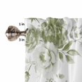 thumbnail image 5 of Kitchen Curtains 54 Inches length, Sage Green Flower Window Treatment Curtain Drapes, Watercolor Gradient Retro Floral Decorative Window Curtains for Bedroom Cafe, 52"x54", 2 Panels, 5 of 7