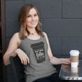 thumbnail image 2 of Women's CHIN UP First I Drink Coffee Then I Do Things  Racerback Tank Top Gray Heather Medium, 2 of 4