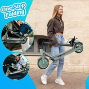 Adults Electric Scooter for Teens,Long Range Portable Commuting E Scooter,350W Motor 8.5 Solid Tires, Fast Speed 19mph,Top 20Miles