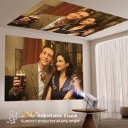 TOPTRO Smart Projector, Built-in Streaming Apps, Native 1080P Support 4K, Dolby Audio, Wi-Fi 6 & Bluetooth, Auto Focus & Keystone, 360° Rotatable Stand