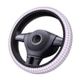 thumbnail image 4 of Fotbe Purple Checkboard Steering Wheel Cover Universal 15 in Car Accessories for Men Women,Steering Wheel Protector Comfortable Protective Case for SUV Sedan Decor, 4 of 8