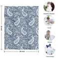 thumbnail image 4 of Blue Pioneer Flower and Paisley Pattern (3) Blanket,Comfortable Soft Flannel Throw Blanket,All Season,Warm Lightweight Blankets for Sofa Bed Couch Living Room Chair,30"x40", 4 of 4